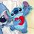 Coussin forme imprimé 100% polyester, disney home stitch love Bleu 3 - vertbaudet enfant 