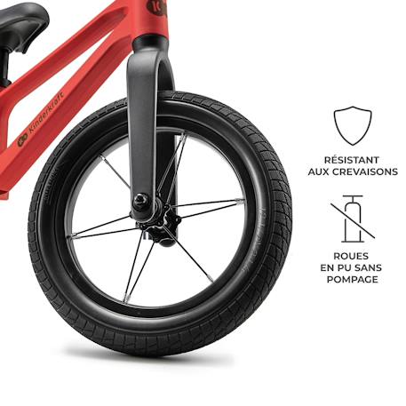 Draisienne ETER avec Cadre en Nylon Léger, Selle Réglable, Roues PU 12 Pouces et Poignées Antidérapantes Jaune citron+Noir+Rouge+Vert 17 - vertbaudet enfant 