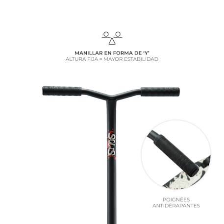 Trottinette Freestyle Kinderkraft SOLIS avec Roulements ABEC-9, Roues PU 100 mm, Guidon en Y, Frein Arrière et Cadre Robuste Noir+Rose+Vert 4 - vertbaudet enfant 