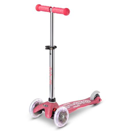Trottinette enfant mini micro deluxe glitter  led Rose 1 - vertbaudet enfant 
