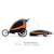 Remorque vélo enfant 3 en 1 convertible fonctions poussette et jogger Bleu+Orange 11 - vertbaudet enfant 