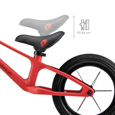 Draisienne ETER avec Cadre en Nylon Léger, Selle Réglable, Roues PU 12 Pouces et Poignées Antidérapantes Jaune citron+Noir+Rouge+Vert 16 - vertbaudet enfant 