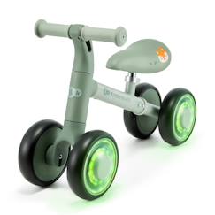 Jouet-Jeux de plein air-Draisienne Kinderkraft CUTIE FLASH à 4 Roues avec Lumières RGB, Selle Réglable, Roulements ABEC-7 et Cadre Acier
