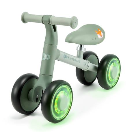 Draisienne Kinderkraft CUTIE FLASH à 4 Roues avec Lumières RGB, Selle Réglable, Roulements ABEC-7 et Cadre Acier Beige+Bleu+Rose+Vert 19 - vertbaudet enfant 