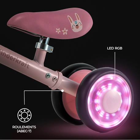 Draisienne enfant roues led dès 2 ans Beige+Bleu+Rose+Vert 14 - vertbaudet enfant 