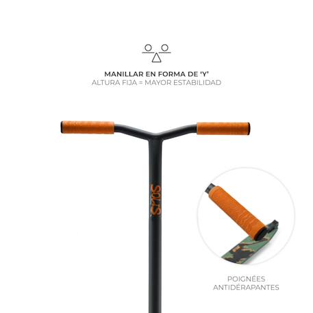Trottinette Freestyle Kinderkraft SOLIS avec Roulements ABEC-9, Roues PU 100 mm, Guidon en Y, Frein Arrière et Cadre Robuste Noir+Rose+Vert 16 - vertbaudet enfant 