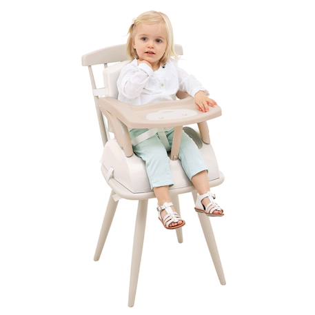 Rehausseur de chaise bébé évolutif 2 en 1 Ananas+Marron glacé+Rose poudré 8 - vertbaudet enfant 