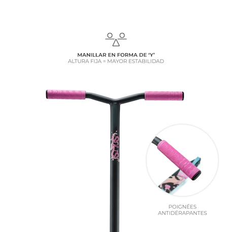 Trottinette Freestyle Kinderkraft SOLIS avec Roulements ABEC-9, Roues PU 100 mm, Guidon en Y, Frein Arrière et Cadre Robuste Noir+Rose+Vert 10 - vertbaudet enfant 