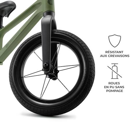 Draisienne Kinderkraft ETER avec Cadre en Nylon Léger, Selle Réglable, Roues PU 12 Pouces et Poignées Antidérapantes Jaune citron+Noir+Vert 17 - vertbaudet enfant 