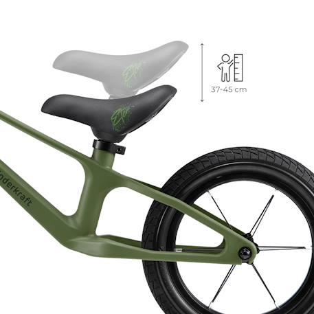 Draisienne Kinderkraft ETER avec Cadre en Nylon Léger, Selle Réglable, Roues PU 12 Pouces et Poignées Antidérapantes Jaune citron+Noir+Vert 16 - vertbaudet enfant 