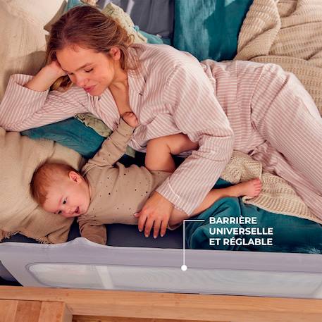 Barrière de Lit GUARD & DREAM Pliable avec Hauteur Réglable, Filet Aéré et Sac de Transport Inclus Noir 3 - vertbaudet enfant 