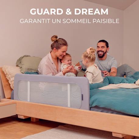 Barrière de Lit GUARD & DREAM Pliable avec Hauteur Réglable, Filet Aéré et Sac de Transport Inclus Noir 2 - vertbaudet enfant 