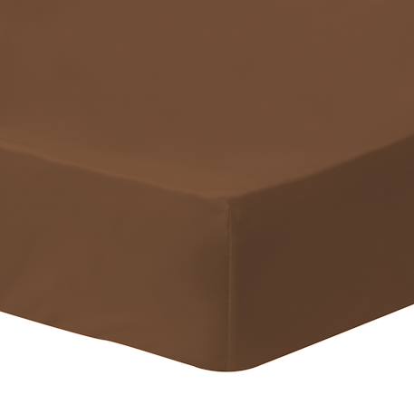 Drap-housse uni en coton, coton lavé Blanc+Bleu nuit+Bleu orage+Caramel+Chocolat+Lichen+Lie de vin+Lin+Miel+Nude+Terre cuite 12 - vertbaudet enfant 