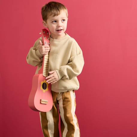 Guitare en bois rose à fleur Rose, jaune 2 - vertbaudet enfant 
