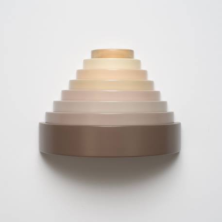 Arc en ciel en bois à empiler Beige, gris, blanc 5 - vertbaudet enfant 