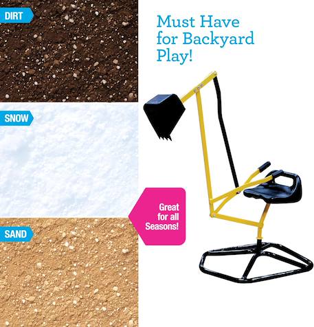 Excavatrice assise - pour enfants, rotative Jaune et noir 3 - vertbaudet enfant 