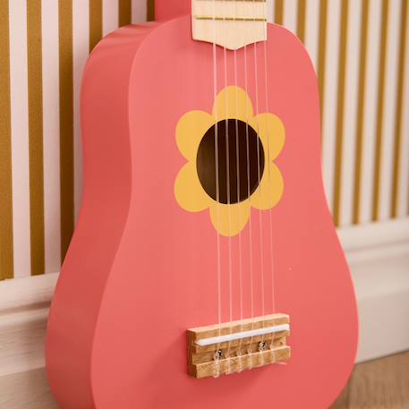 Guitare en bois rose à fleur Rose, jaune 6 - vertbaudet enfant 