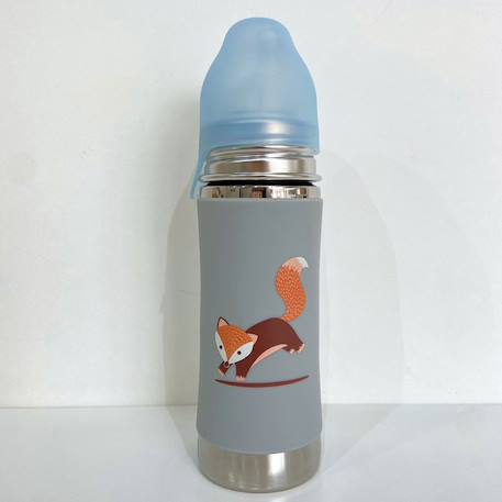 Biberon en inox 325 ml - aqua Bleu+Gris 10 - vertbaudet enfant 