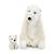 Peluche ours polaire maman 31 cm et son bébé blanc Blanc 1 - vertbaudet enfant 