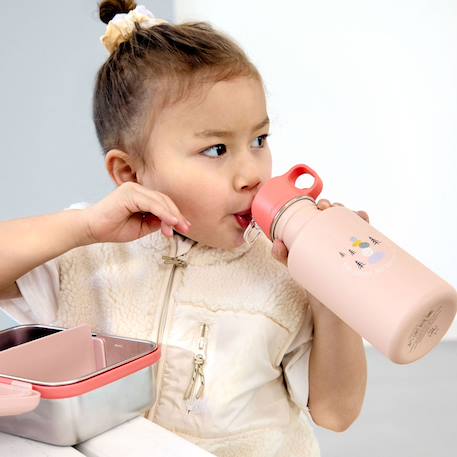 Gourde en inox 500 ml sunny explorer Rose+Vert 2 - vertbaudet enfant 