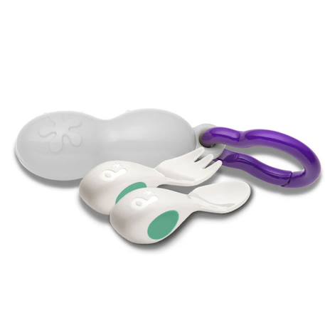 Set voyage de 2 couverts ergonomiques pour bébé Vert 1 - vertbaudet enfant 