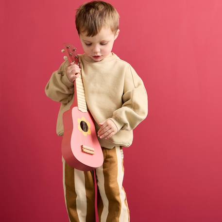 Guitare en bois rose à fleur Rose, jaune 3 - vertbaudet enfant 