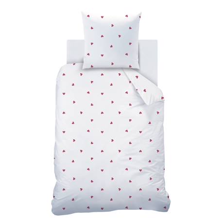Parure de lit imprimée en gaze de coton, coeur Blanc 2 - vertbaudet enfant 
