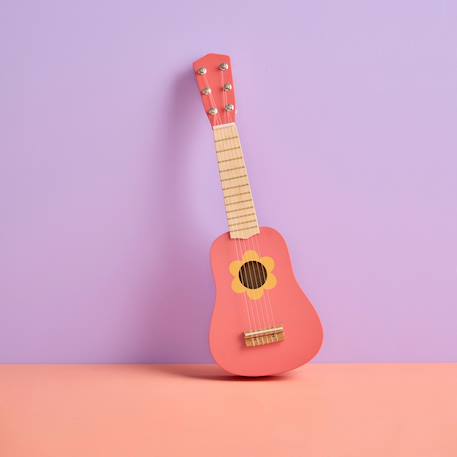 Guitare en bois rose à fleur Rose, jaune 4 - vertbaudet enfant 