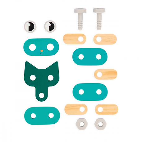 Animaux à bricoler en bois, 3 outils - 50 pcs Multicolore 5 - vertbaudet enfant 