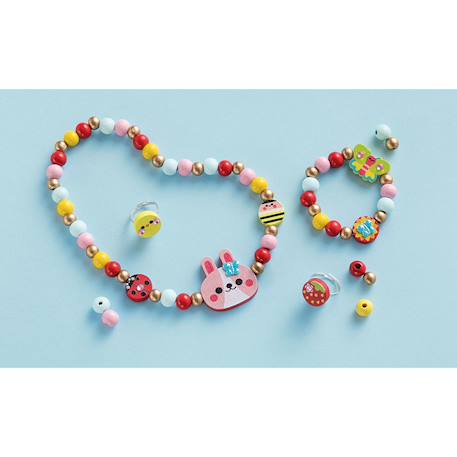 Bijoux en bois à créer - flower garden MULTICOLORE 2 - vertbaudet enfant 