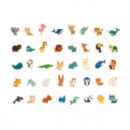 Puzzle éducatif magnétique les minikids Multicolore 5 - vertbaudet enfant 