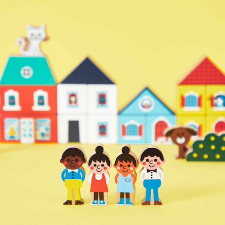 Cubes  en bois fsc la ville, 36 pcs Multicolore 5 - vertbaudet enfant 