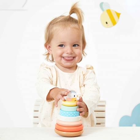 Empilable et culbuto en bois fsc - nid oiseau Multicolore 4 - vertbaudet enfant 