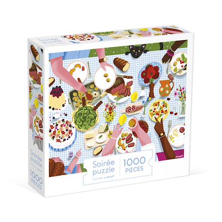 Puzzle repas de famille 1000 pcs Multicolore 1 - vertbaudet enfant 