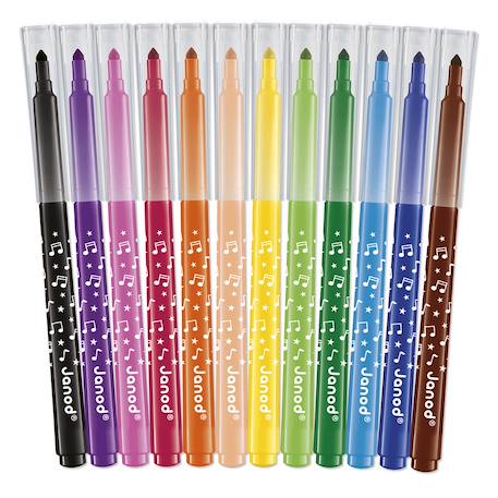 Feutres longue durée x12 - colo MULTICOLORE 2 - vertbaudet enfant 