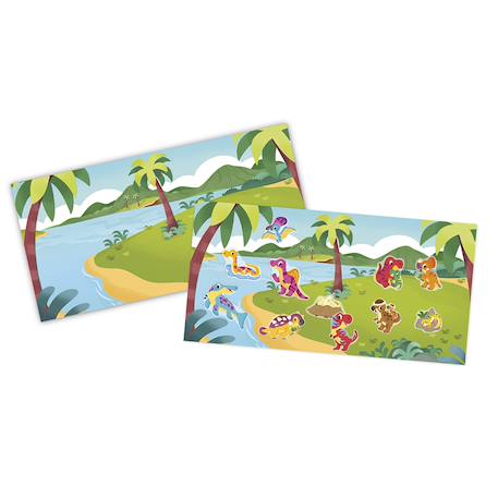 Stickers repositionnables 2 ans, dinos MULTICOLORE 2 - vertbaudet enfant 