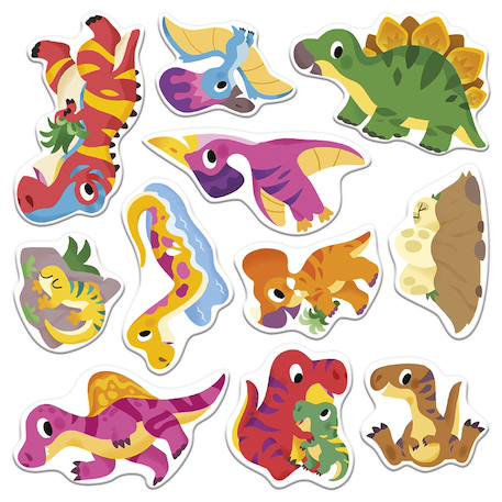 Stickers repositionnables 2 ans, dinos MULTICOLORE 5 - vertbaudet enfant 