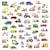 50 grandes stickers repositionnables véhicule MULTICOLORE 3 - vertbaudet enfant 