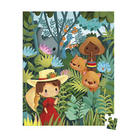 Puzzle 100 pcs inspiré de rousseau Multicolore 2 - vertbaudet enfant 