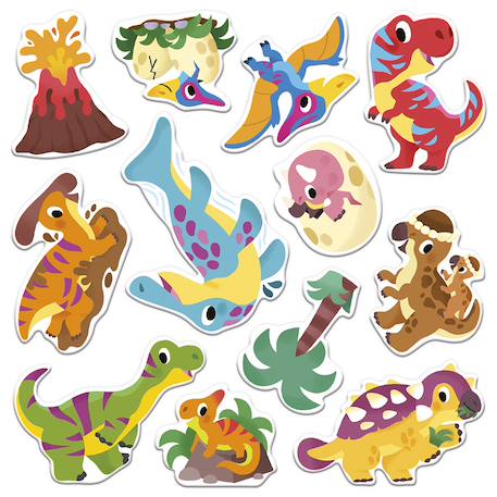 Stickers repositionnables 2 ans, dinos MULTICOLORE 4 - vertbaudet enfant 