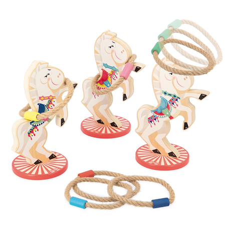 Jeu de lancer d'anneaux en bois fsc Multicolore 1 - vertbaudet enfant 