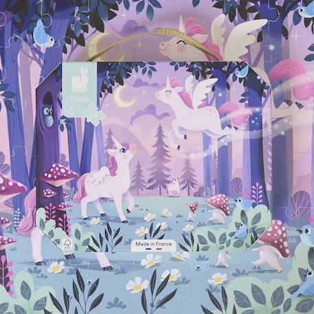 Puzzle licornes 54 pcs Violet 2 - vertbaudet enfant 