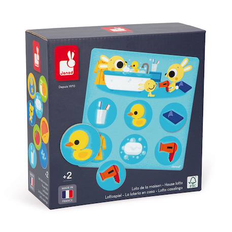 Loto thème maison en carton fsc Multicolore 1 - vertbaudet enfant 