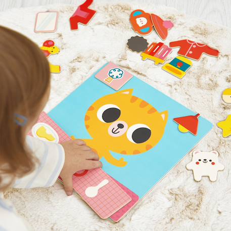 Jeu éducatif, ¨le petit chat des rituels Multicolore 5 - vertbaudet enfant 