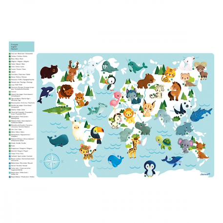 Puzzle éducatif magnétique les minikids Multicolore 6 - vertbaudet enfant 