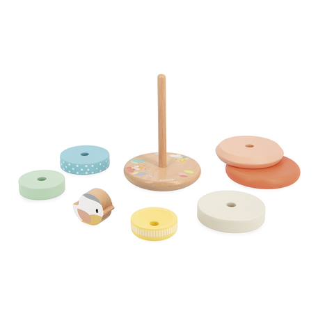 Empilable et culbuto en bois fsc - nid oiseau Multicolore 3 - vertbaudet enfant 