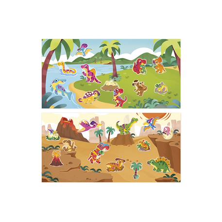 Stickers repositionnables 2 ans, dinos MULTICOLORE 3 - vertbaudet enfant 