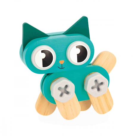 Animaux à bricoler en bois, 3 outils - 50 pcs Multicolore 2 - vertbaudet enfant 