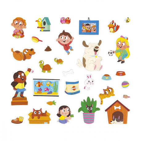 Magneti'stories les animaux domestiques Multicolore 6 - vertbaudet enfant 