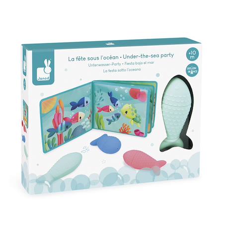 Livre de bain la fête sous l'océan Multicolore 6 - vertbaudet enfant 
